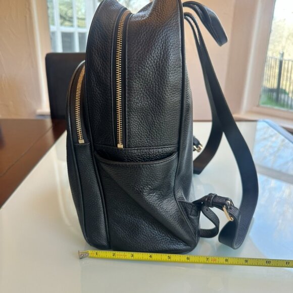 Michael Kors Large Backpack, Black Pebble Leather w/ gold accent main image 13